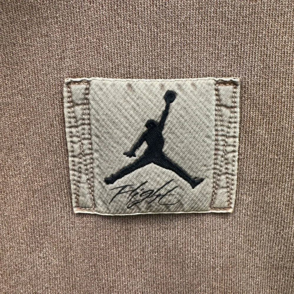Jordan Flight Hoodie Men XS‎ Brown Long Sleeve Heavyweight Fleece